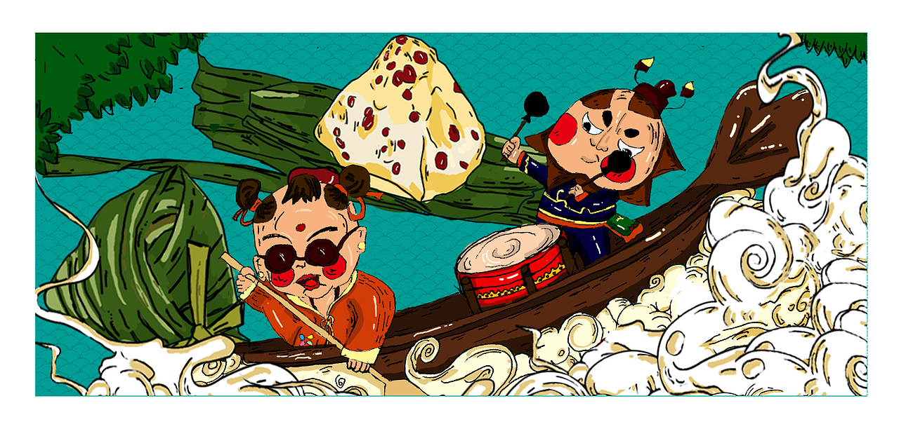 百度节日Doodles创作（图ZNzkyMzQwNDQ=） - 新锐潮流插画 - 站酷设计师青争yellow原创素材 - 站酷ZCOOL
