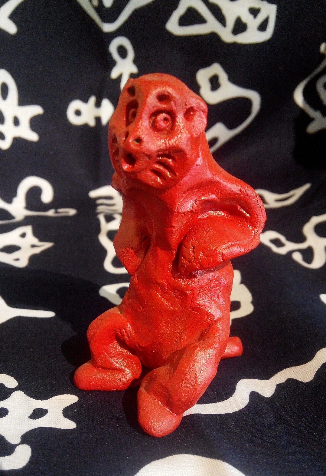 塑新斋潘纪坤 传统手工彩塑*手捏泥猴