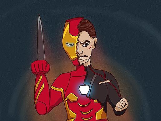 看复联3，画钢铁侠。（个人主页-ZMjc3NjE5Njg=） - 创作习作 - 站酷设计师祥虔原创素材 - 站酷ZCOOL