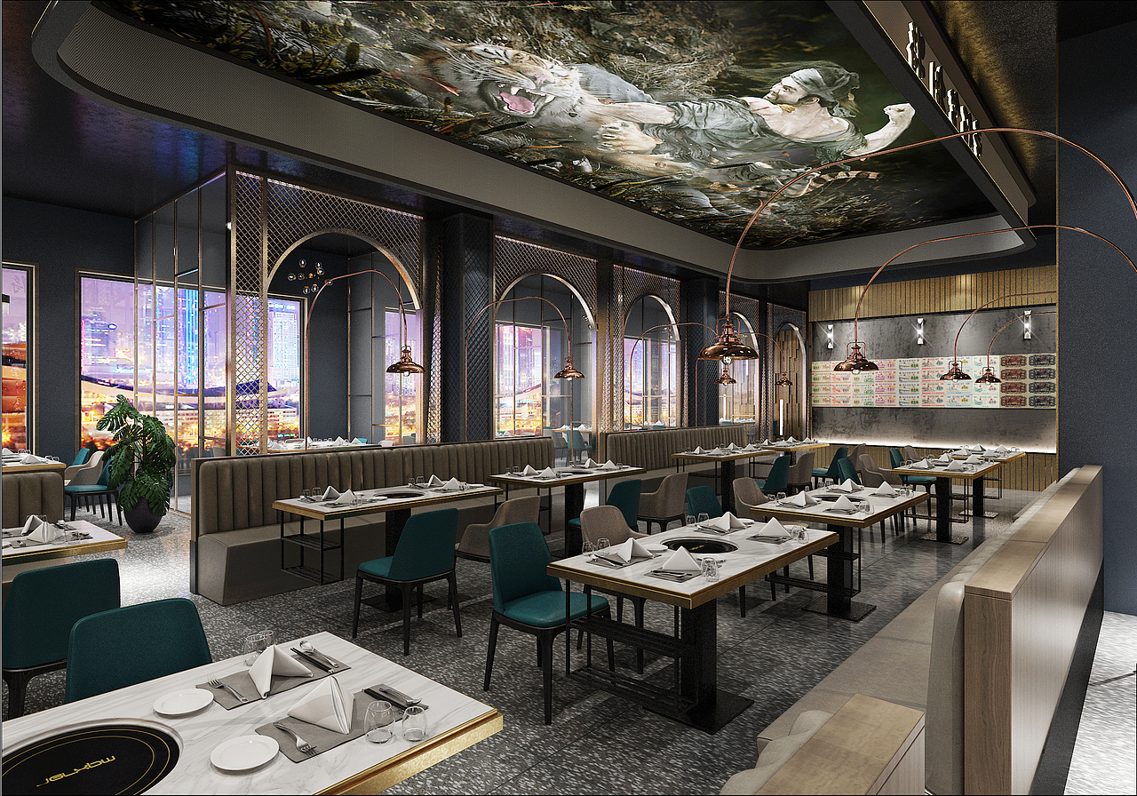 甘肃兰州火锅店设计（图ZMjY3MzE5NTcy） - 酒店餐饮设计 - 站酷设计师甘肃筑梦空间设计原创素材 - 站酷ZCOOL