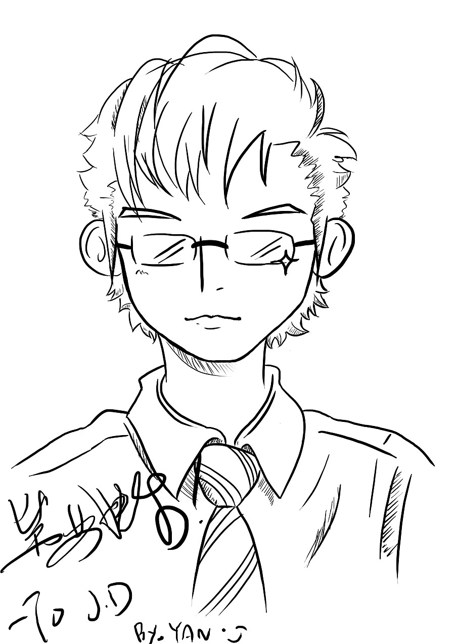 一个高中朋友漫画人像@腹黑版