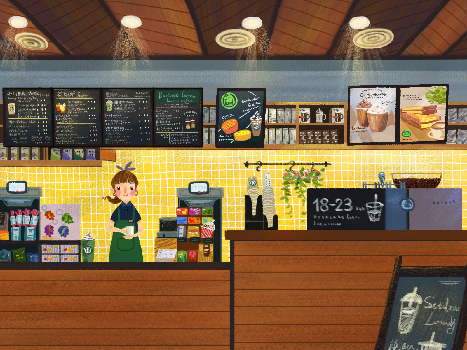 星巴克|插画|商业插画|扬喵喵yang - 原创作品 - 站酷 (zcool)
