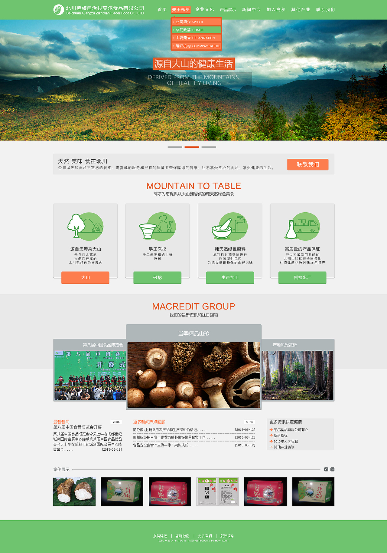 【L】网页设计 高尔食品 食品系列 