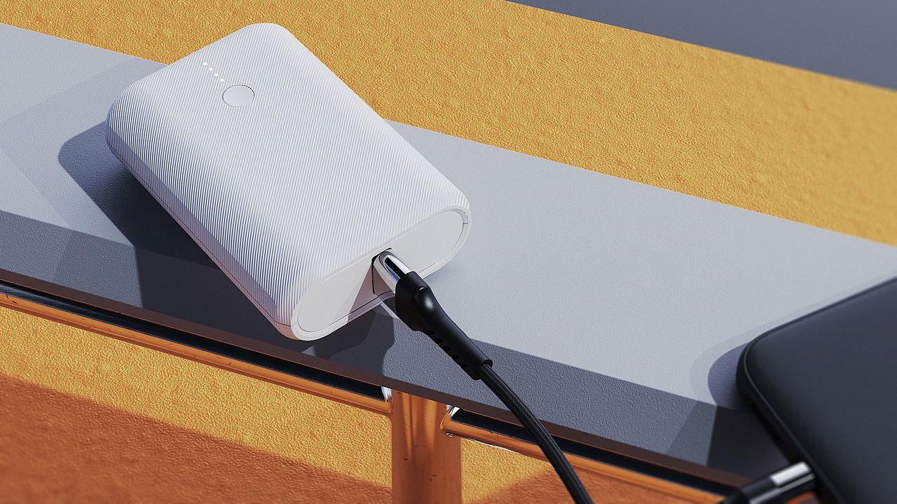 合二为一,两款移动电源渲染 (* ̄︶ ̄)