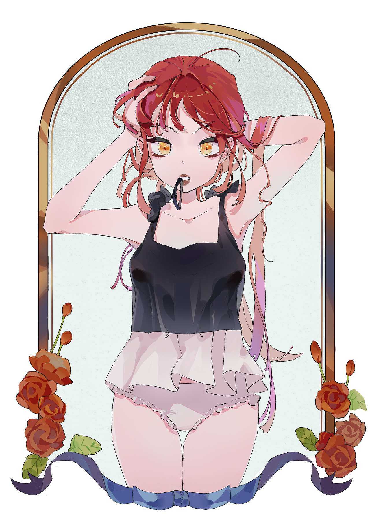 把头发扎起来!!