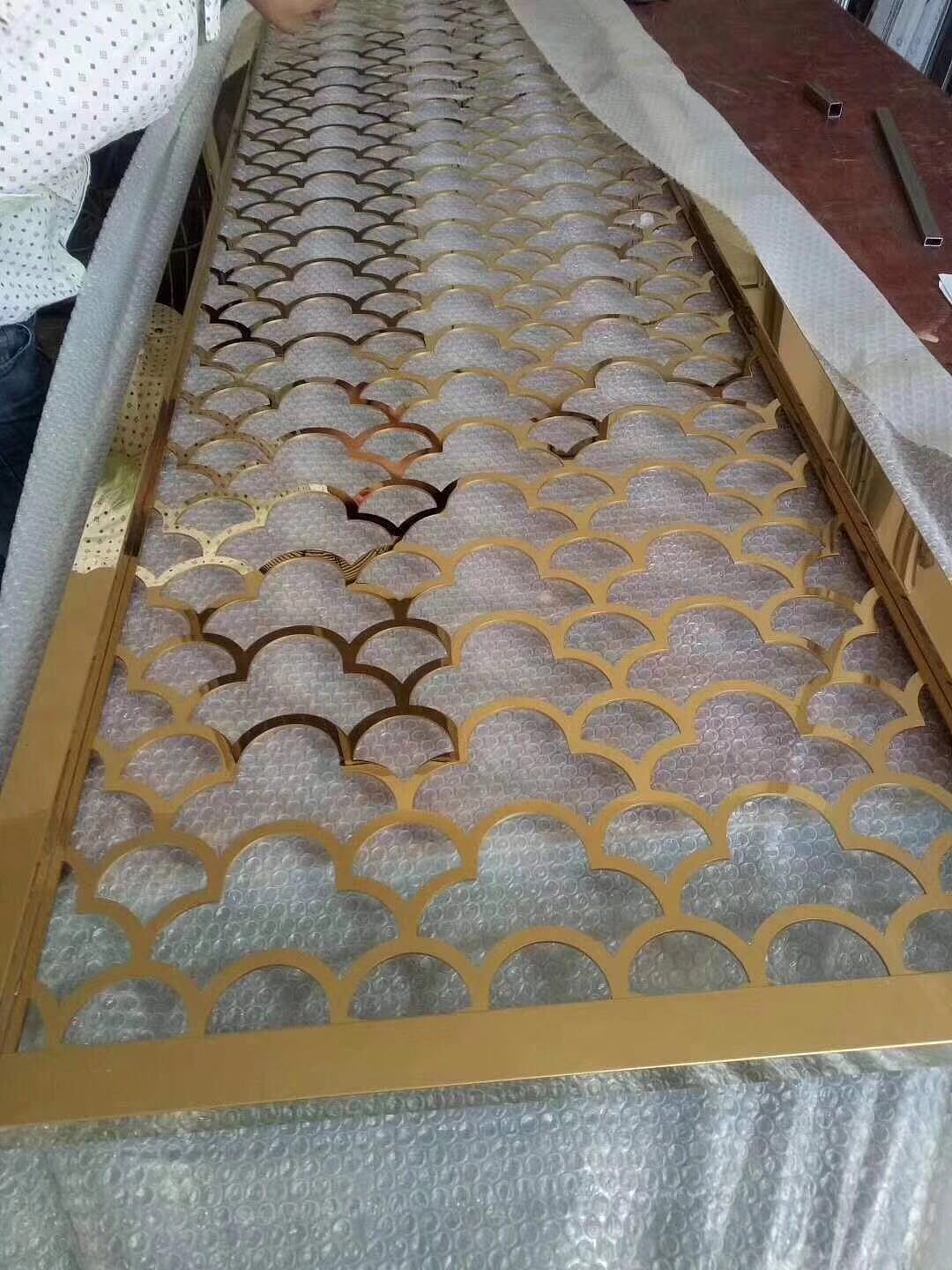 时尚简约铝板精雕镂空屏风隔断