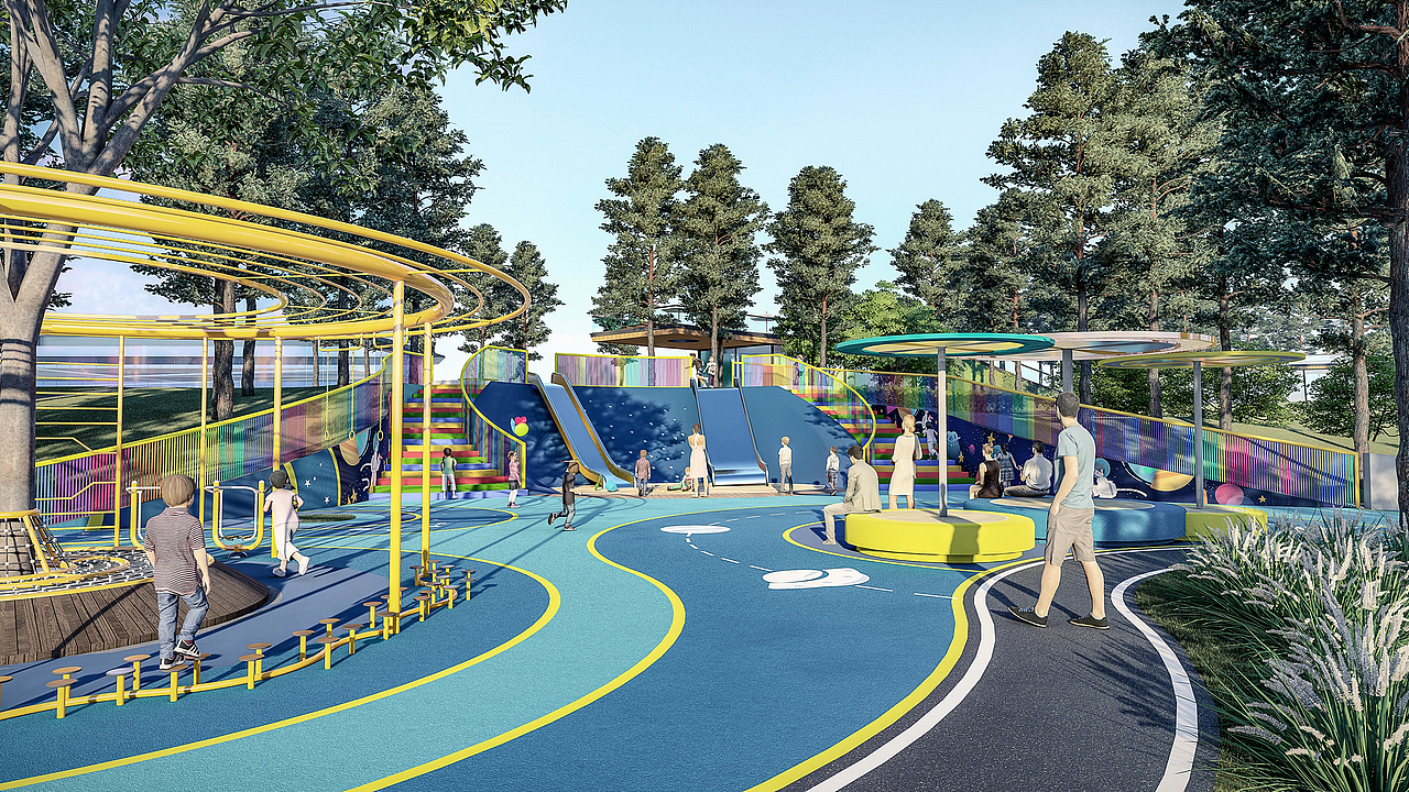 公园儿童区快乐星球