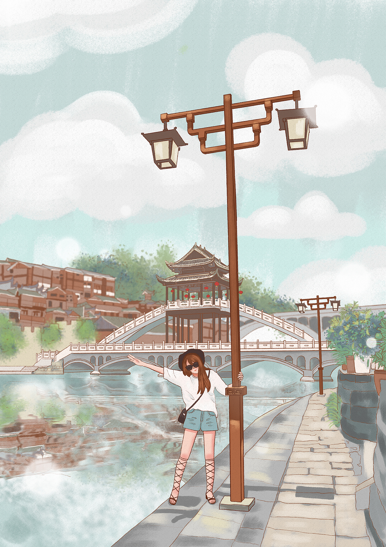 关于旅行日记——凤凰古城（图ZMjI4MjE0MDY0） - 商业插画 - 站酷设计师Sylvia杳亦之原创素材 - 站酷ZCOOL