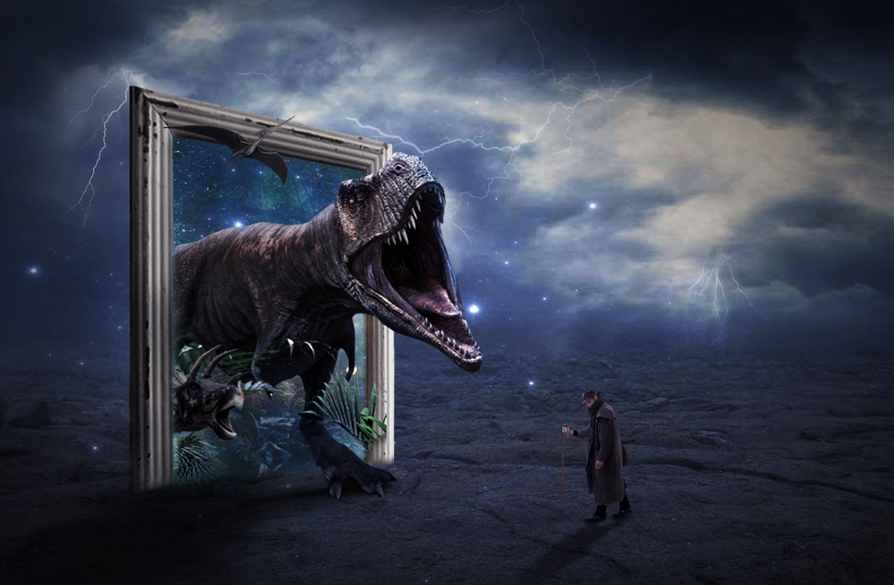 穿越创意场景合成设计