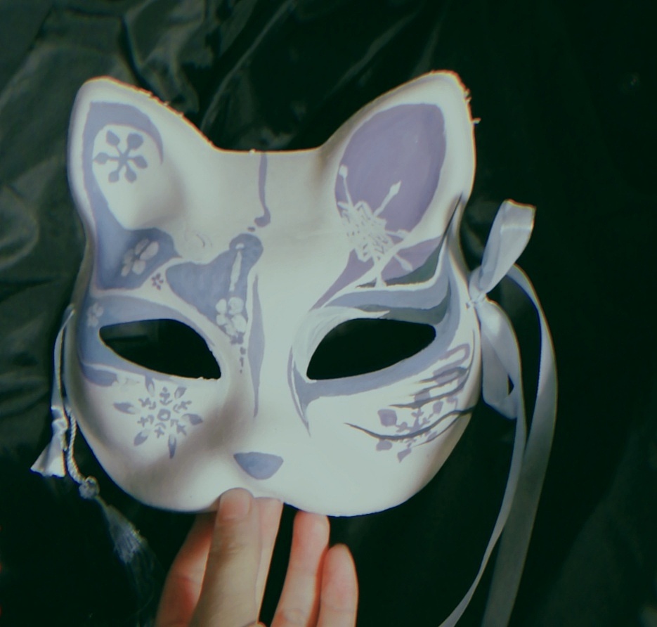 手绘狐狸面具,装饰