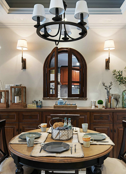 淄博新东升福园装修效果图,大爱美式复古风