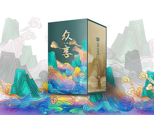 酒包装插画设计