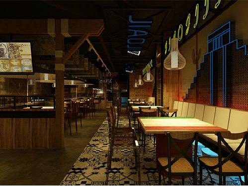 成都漂亮的主题火锅店装修效果图