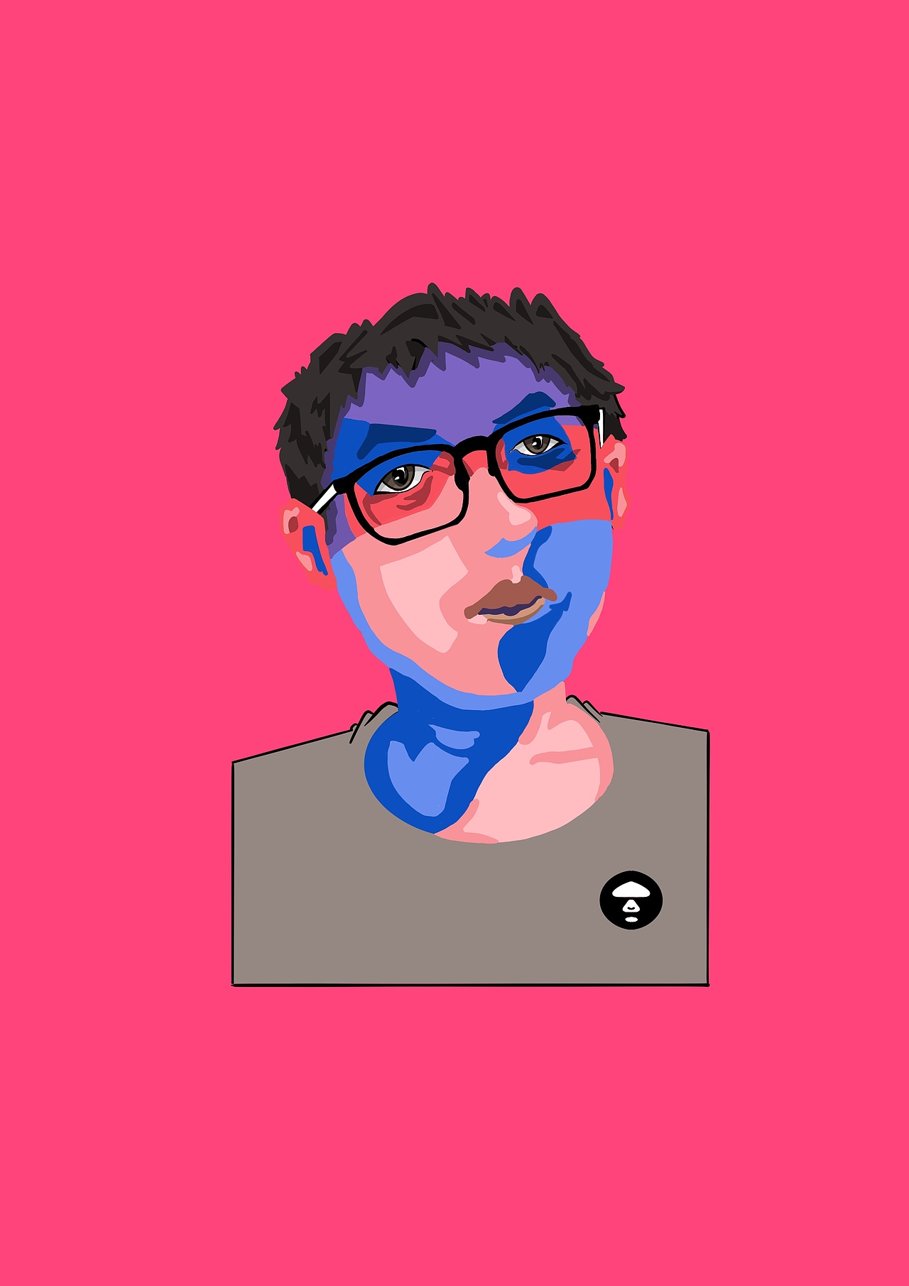 纯色简笔板绘人物及色彩搭配