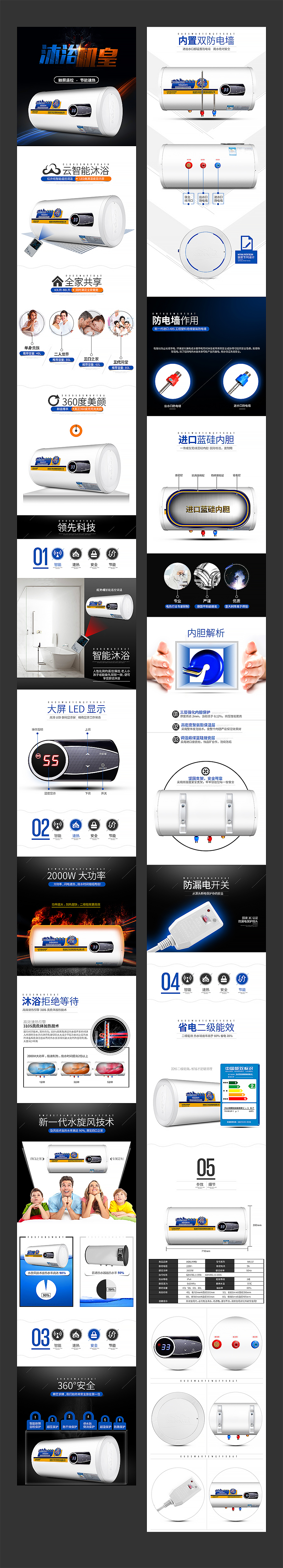 新款电热水器详情页（图ZMzI0ODE3ODA=） - 电商 - 站酷设计师Nicktype原创素材 - 站酷ZCOOL