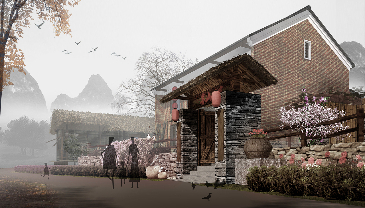 美麗的鄉(xiāng)村（圖ZNDgxNTcxNDA=） - 建筑設計 - 站酷設計師BillllllG原創(chuàng)素材 - 站酷ZCOOL
