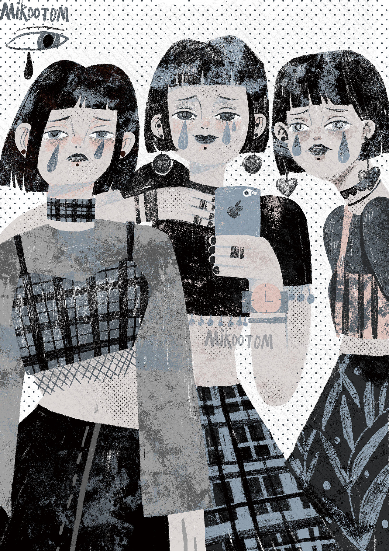 六月悲伤酷女孩（图ZODQzNDY5MDA=） - 创作习作 - 站酷设计师MIKOOTOM原创素材 - 站酷ZCOOL