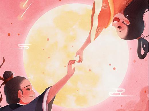 节日插画 | 七夕（个人主页-ZNDczMTE4MDQ=） - 商业插画 - 站酷设计师岩小茶原创素材 - 站酷ZCOOL