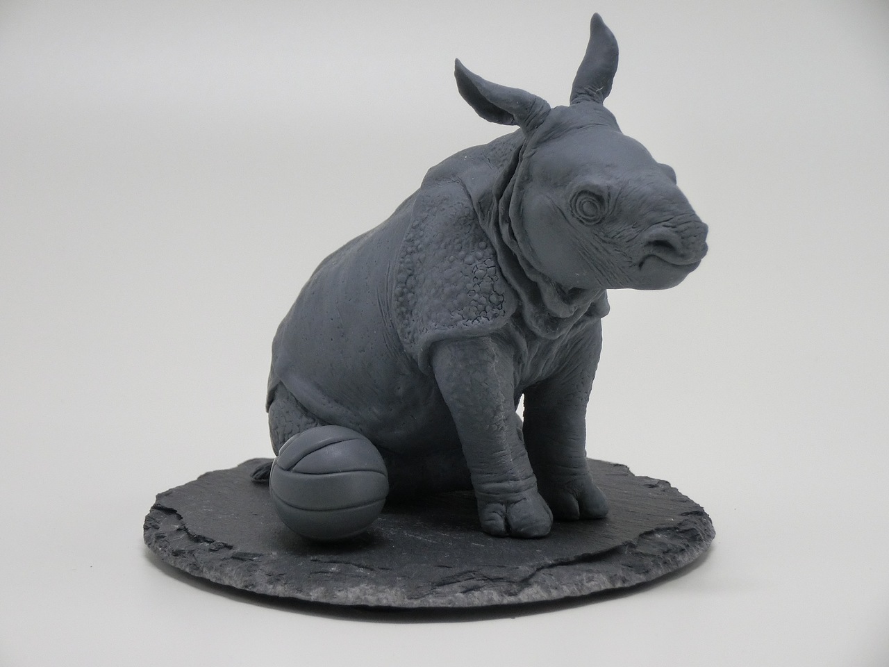 印度犀牛幼崽 白模及泥稿展示（图ZMTM2NzI0MTky） - 手办/模玩 - 站酷设计师旷野之息工作室原创素材 - 站酷ZCOOL