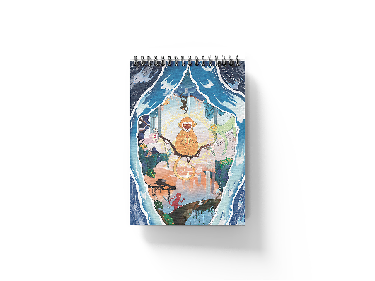 博物馆文创系列（1）｜生肖 水帘洞 猴（图ZMjY1NTIwMzQ0） - 书籍/画册 - 站酷设计师插画师_小能原创素材 - 站酷ZCOOL