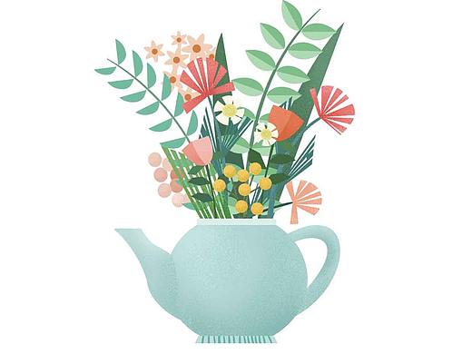 【原创插画】几何风植物花草系列