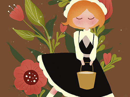 花茶插画包装和实物图