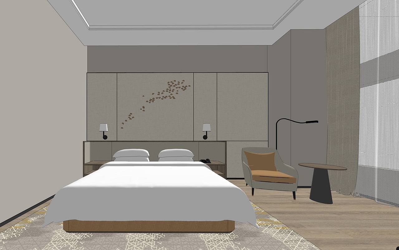 酒店客房SU模型下载（图ZMjYzMDY3NTk2） - 酒店餐饮设计 - 站酷设计师素模网原创素材 - 站酷ZCOOL