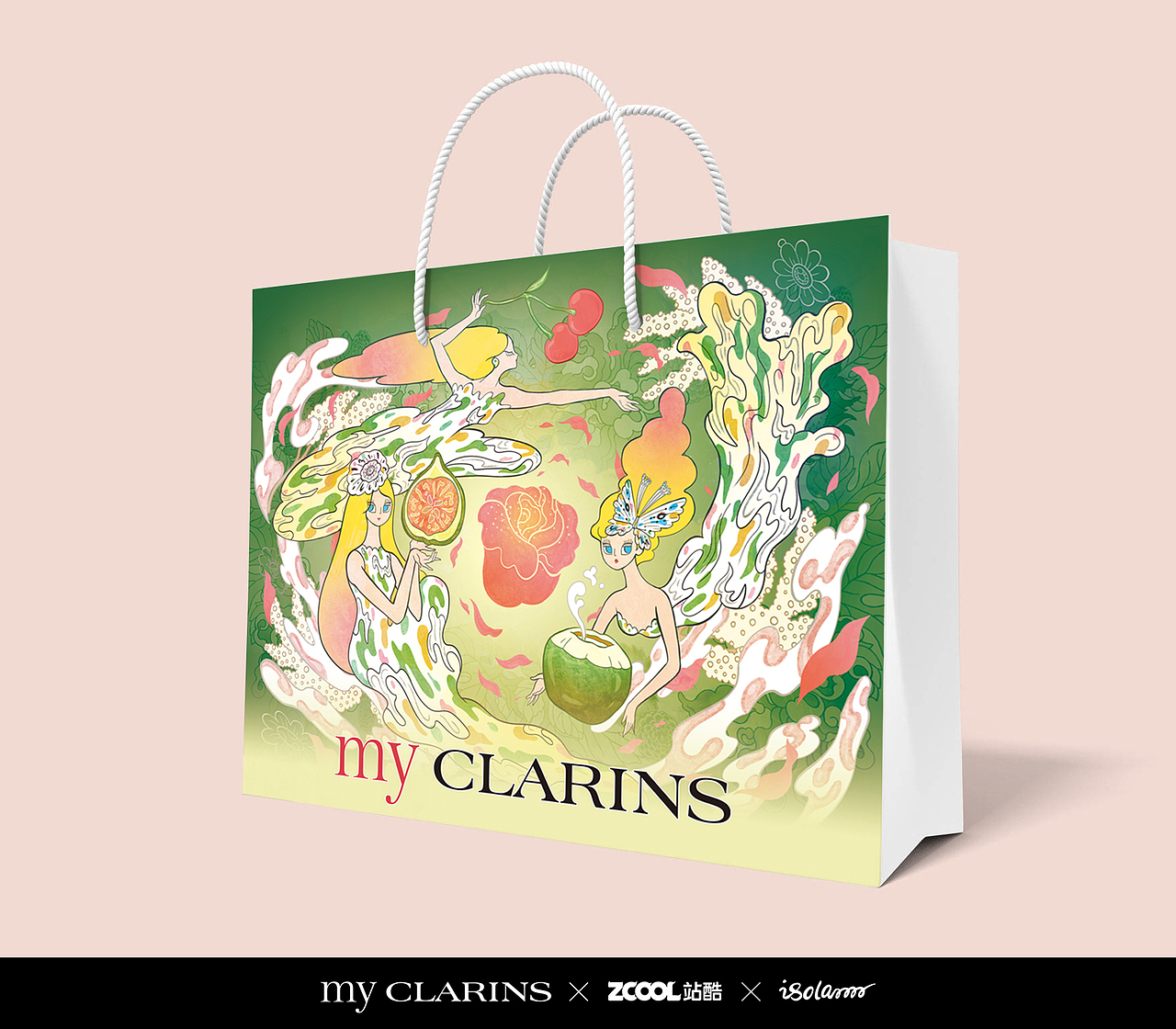 #my CLARINS寻找天然好食肌#美肌飞仙（图ZMjk4MDUwMDQ0） - 海报 - 站酷设计师isolan麦麦伟原创素材 - 站酷ZCOOL