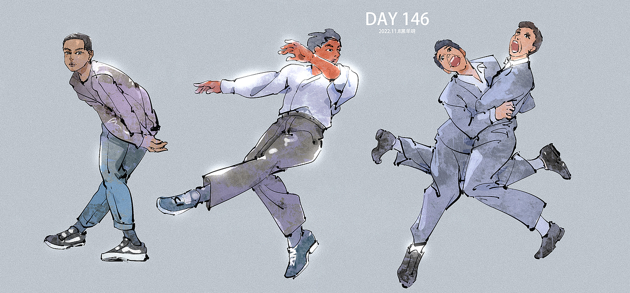 【人物隔日涂】101-172（图ZMzI2OTg5MzA4） - 创作习作 - 站酷设计师黑羊呀原创素材 - 站酷ZCOOL