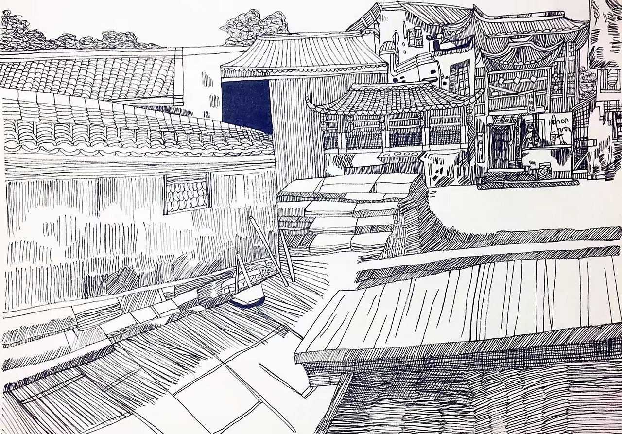 黑白速写、线描作品