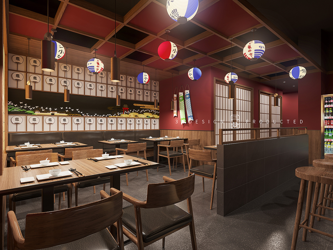 【三景装饰】意寿司日料店（图ZMjkyNzA1NjY0） - 酒店餐饮设计 - 站酷设计师sjzs原创素材 - 站酷ZCOOL