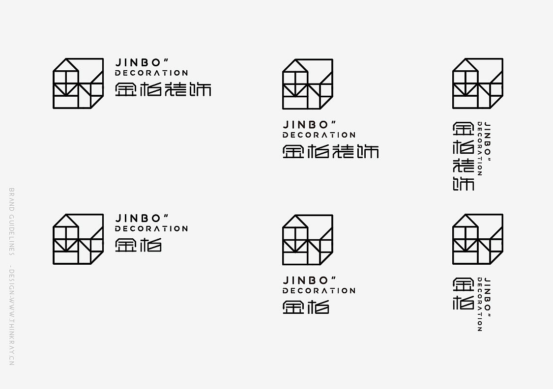 THINKRAY新锐案例 | 金柏装饰工程(图ZMTE3NTczOTc2) - Logo - 站酷设计师新锐品牌设计机构原创素材 - 站酷ZCOOL