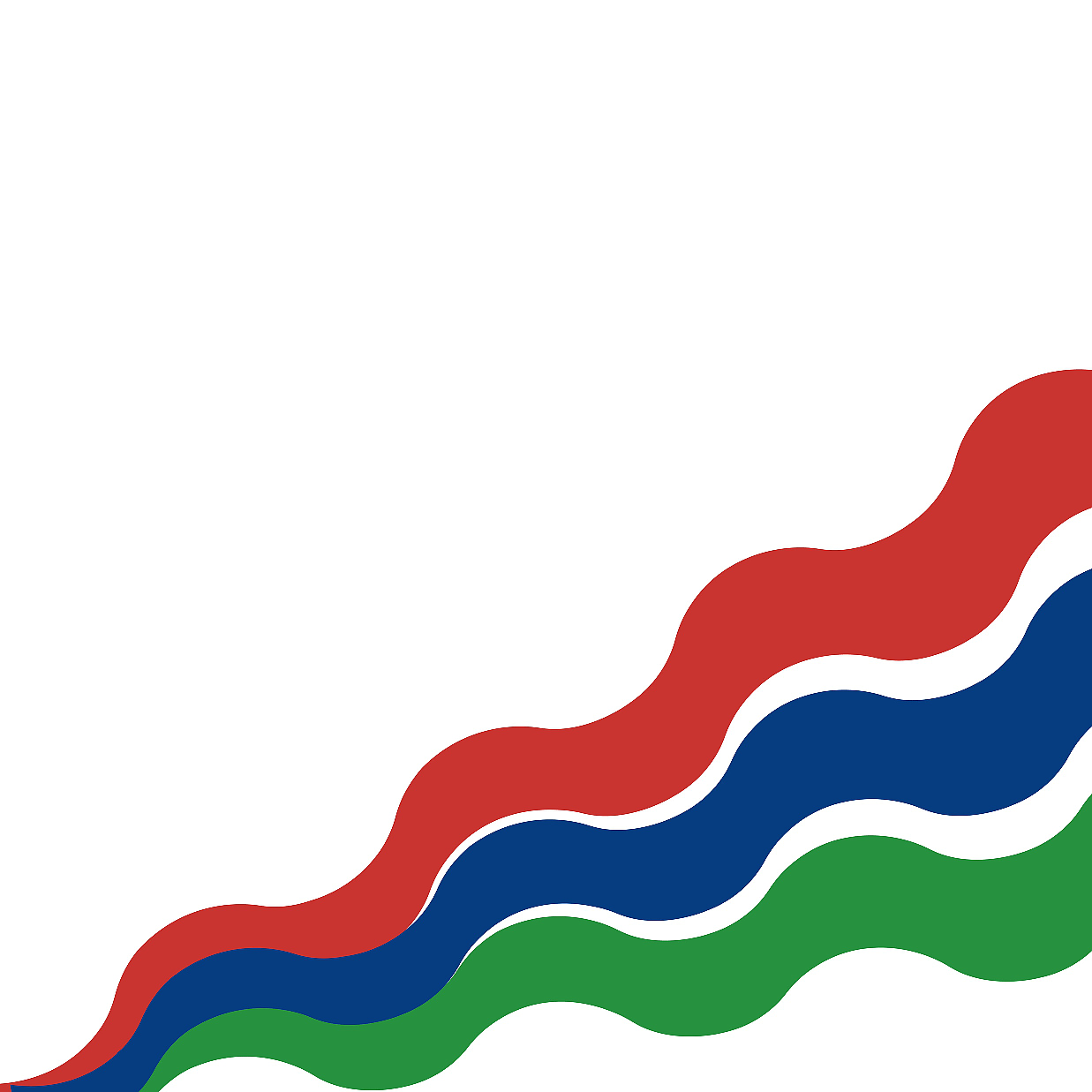 辅助图形:标准色红蓝绿的三条丝带从一个点扩散开来,寓意传媒学院的