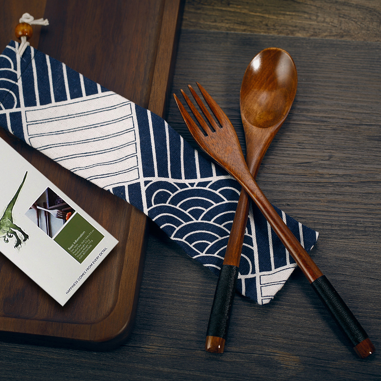 产品摄影静物摄影电商产品拍摄餐具刀叉木制品家居用品