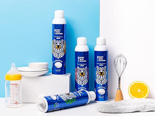 肯的蓝色厨房氨基酸干洗泡沫洗洁精