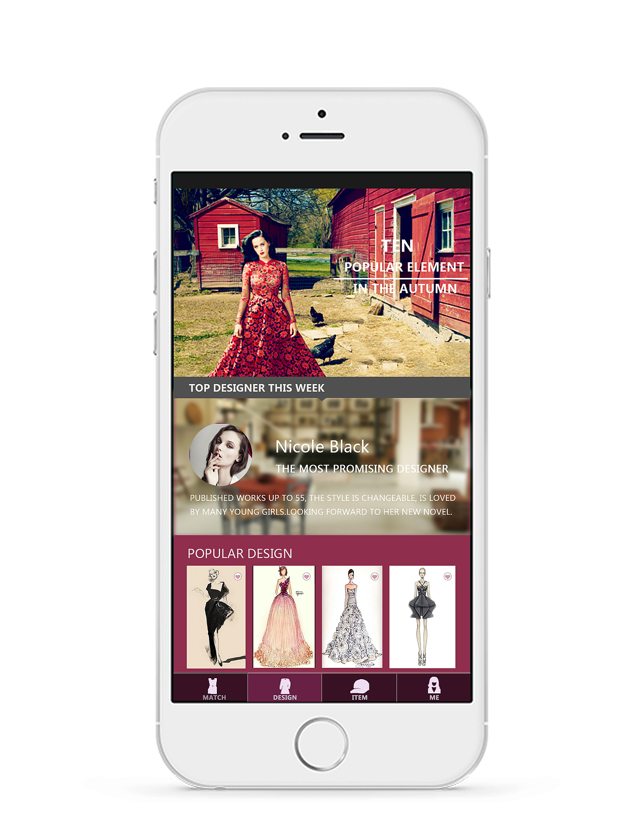 服装搭配设计app-晒设计页（图ZMzUxMjAxMjQ=） - APP界面 - 站酷设计师Glory725原创素材 - 站酷ZCOOL
