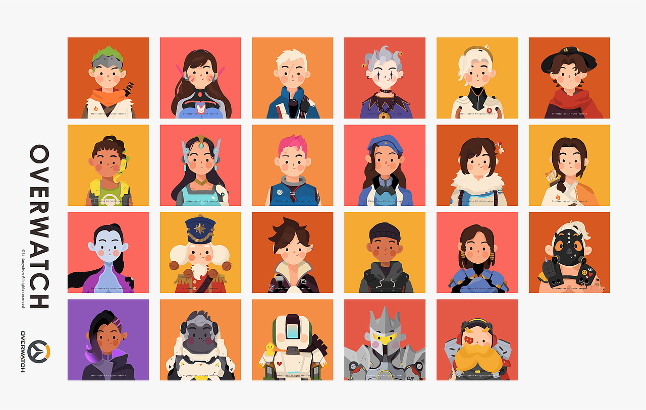 OVERWATCH CP（图ZNzEzNzYwNjQ=） - 商业插画 - 站酷设计师饭太稀Fan原创素材 - 站酷ZCOOL