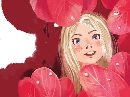 花中倩影（个人主页-ZMjkxMDE1MzY=） - 艺术插画 - 站酷设计师努力奋斗的蜗牛原创素材 - 站酷ZCOOL