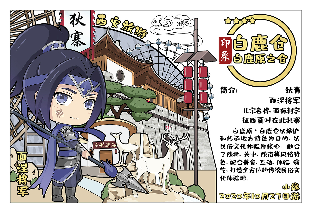 Q版华夏旅游明信片插画系列(西安)