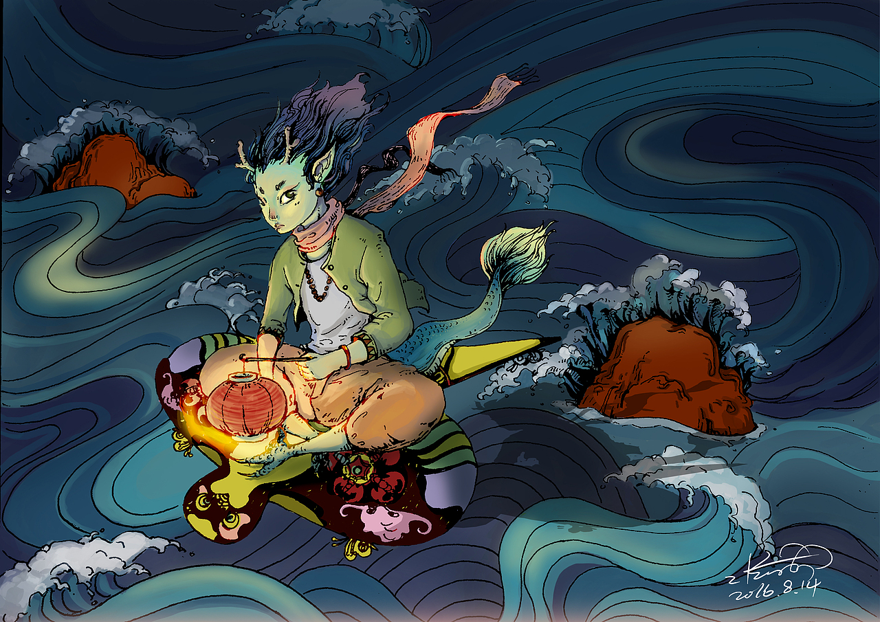 二分之一的十二生肖（图ZNjg5ODc1NDg=） - 艺术插画 - 站酷设计师DOROOOCY原创素材 - 站酷ZCOOL