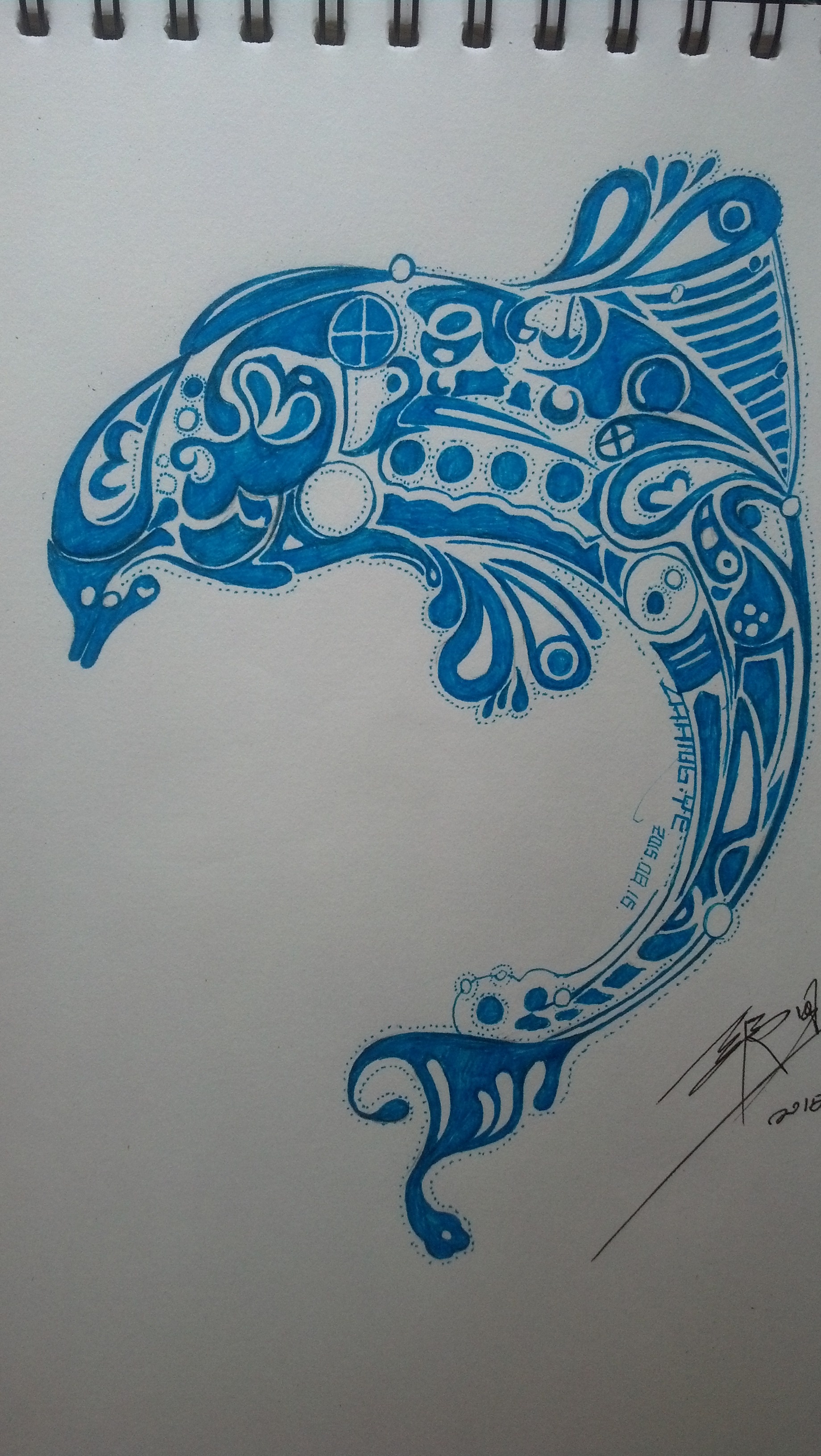 临摹海豚图案|纯艺术|装置|a272813194 - 原创作品 - 站酷 (zcool)