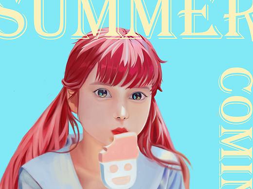 summer（個(gè)人主頁(yè)-ZMzcyMzQ5ODQ=） - 商業(yè)插畫(huà) - 站酷設(shè)計(jì)師磐石圍成圈原創(chuàng)素材 - 站酷ZCOOL