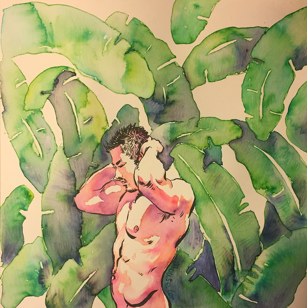 植物与男孩（图ZNTY1NDc1MjQ=） - 创作习作 - 站酷设计师mou5elee原创素材 - 站酷ZCOOL