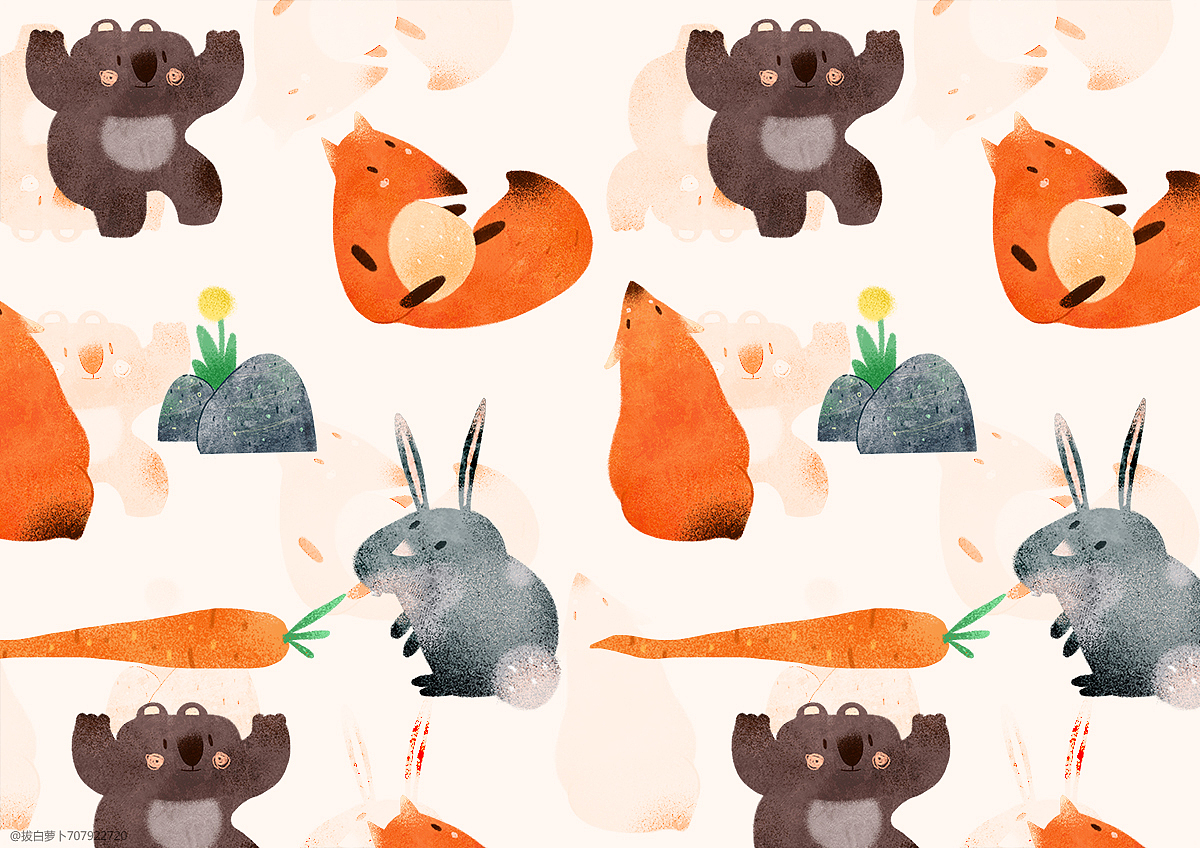 小森林（图ZODQyNTk3MTY=） - 儿童插画 - 站酷设计师拔白萝卜原创素材 - 站酷ZCOOL