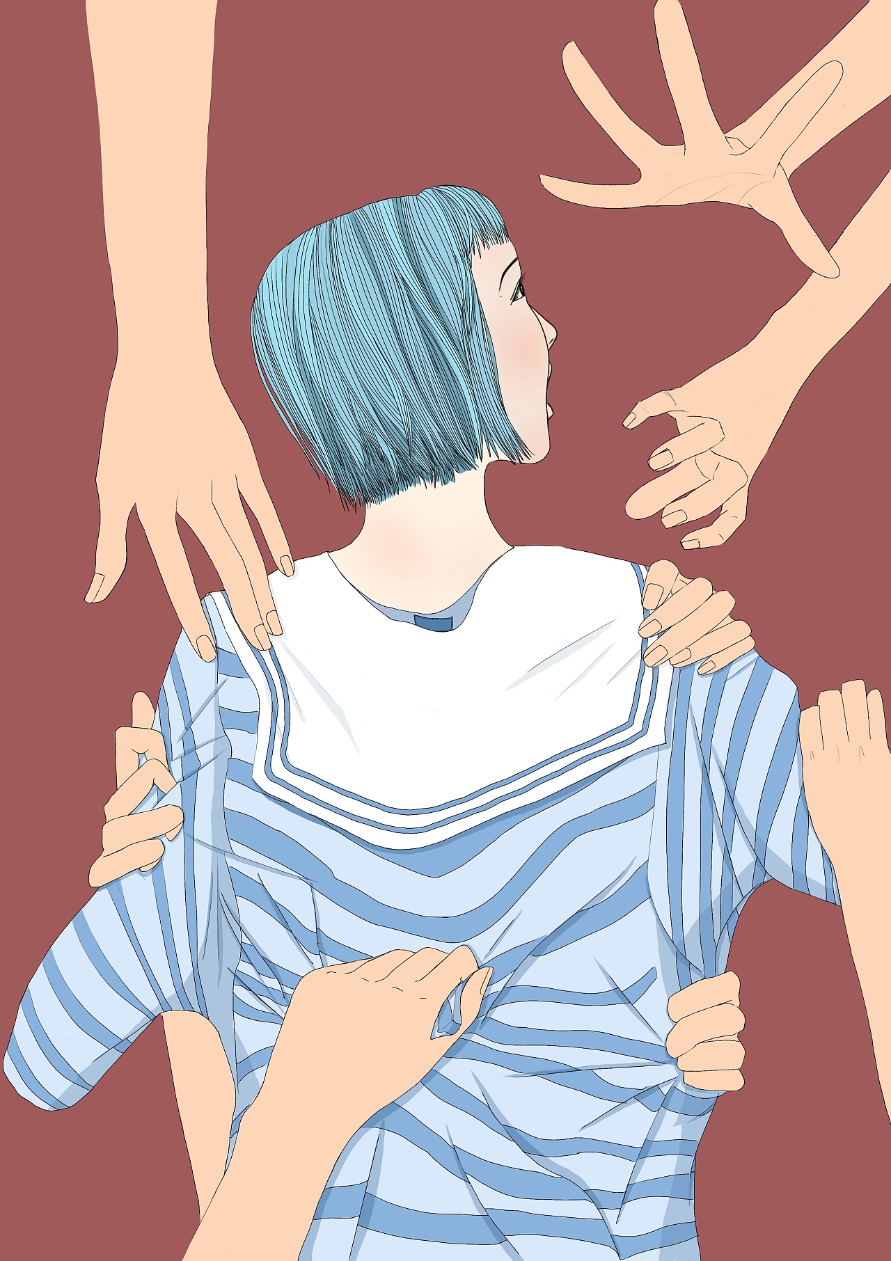 我我系列插画束缚