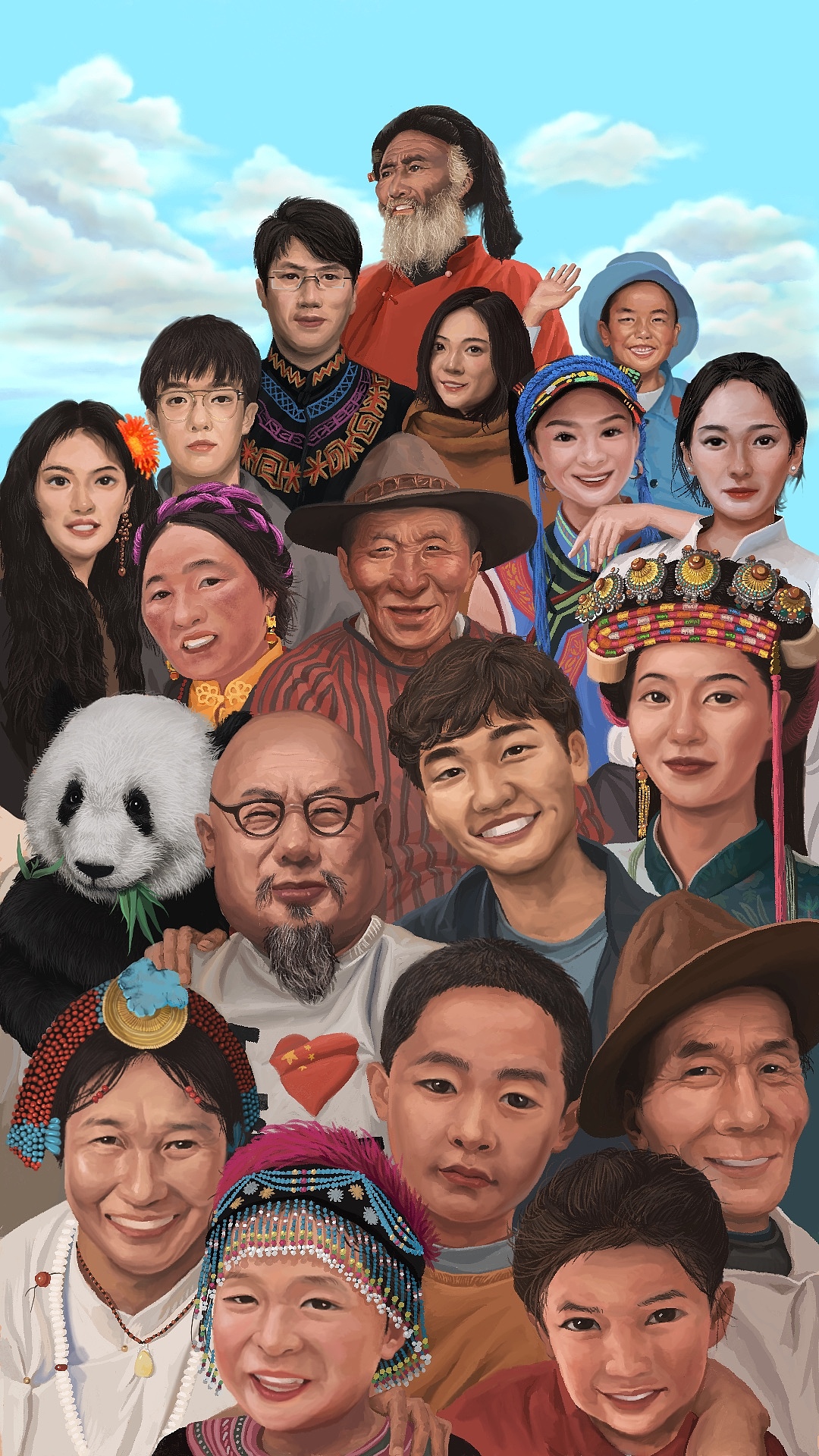 【procreate厚涂】四川人群像（图ZMjkwNjI0MTMy） - 商业插画 - 站酷设计师HENRY凡原创素材 - 站酷ZCOOL