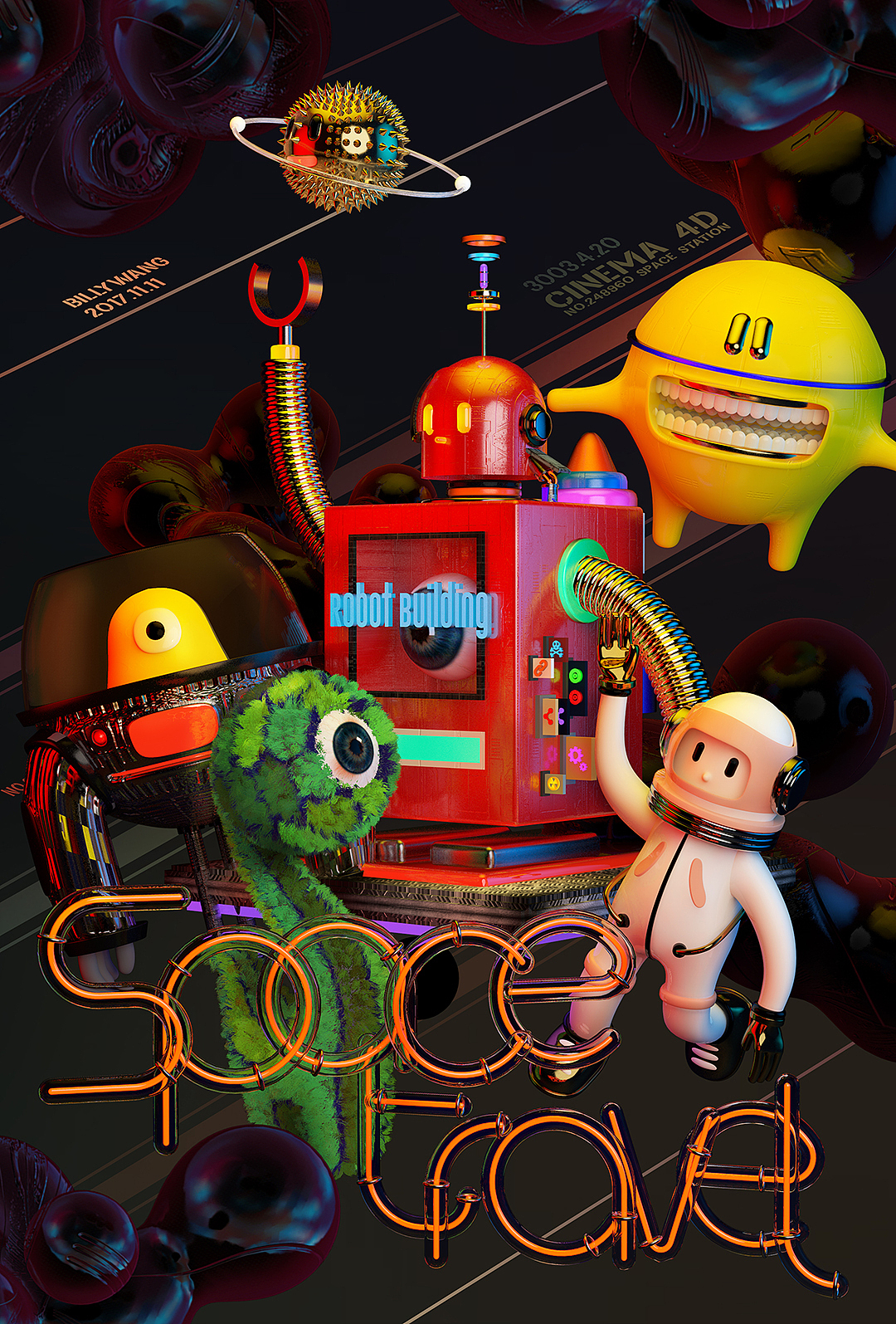C4D作品集合（图ZOTY5NDMyMDA=） - 其他三维 - 站酷设计师王比利原创素材 - 站酷ZCOOL