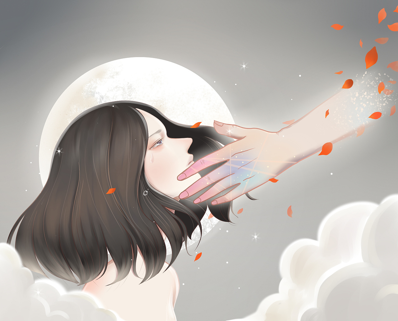 暗夜的引路人|插画|插画习作|x鲸鱼先生 - 原创作