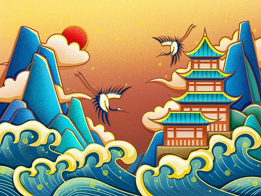 国风山水（个人主页-ZNDI3MDk0MjQ=） - 创作习作 - 站酷设计师陈婉婉_Rita原创素材 - 站酷ZCOOL