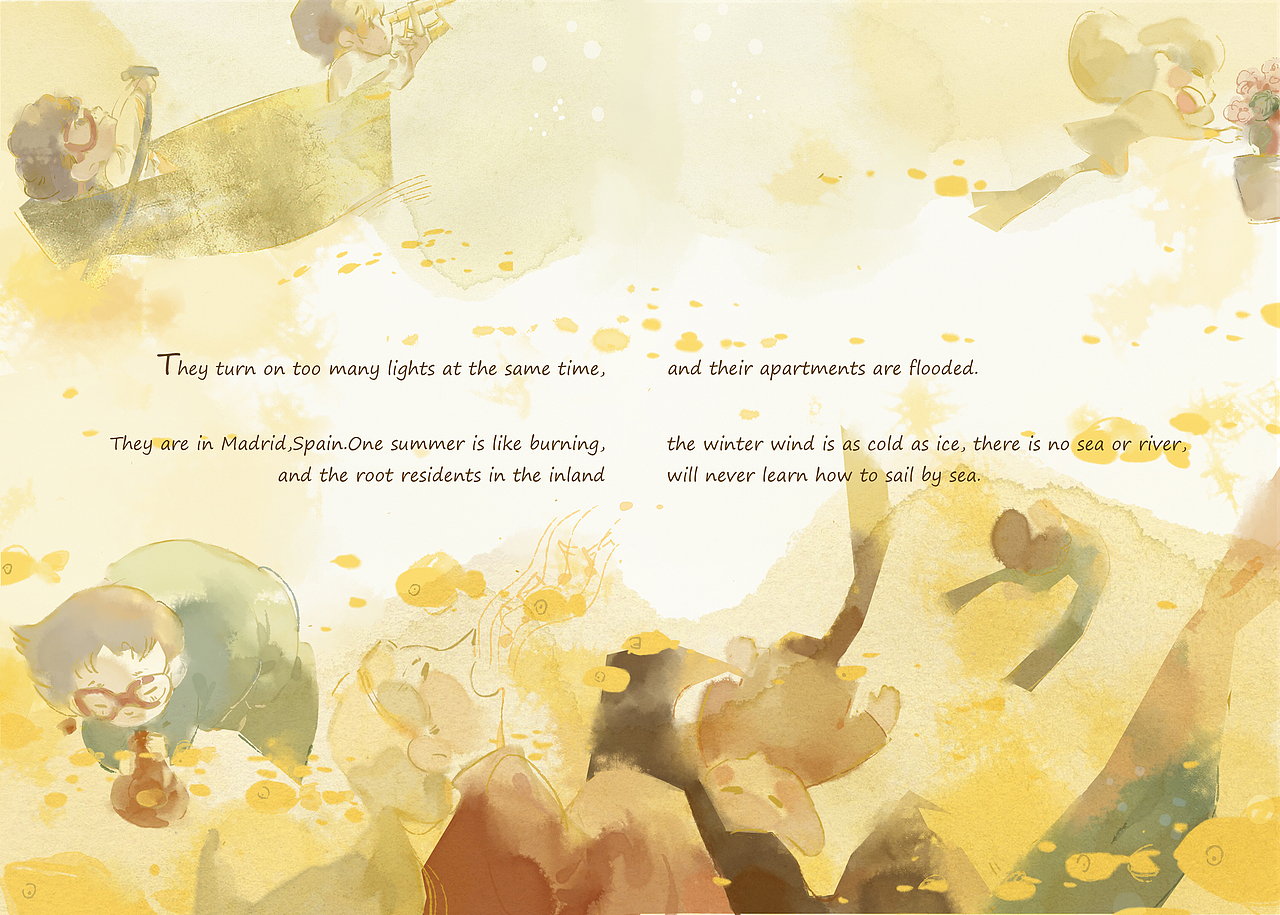 纪念今年做的2.5本插画书(课程作业)